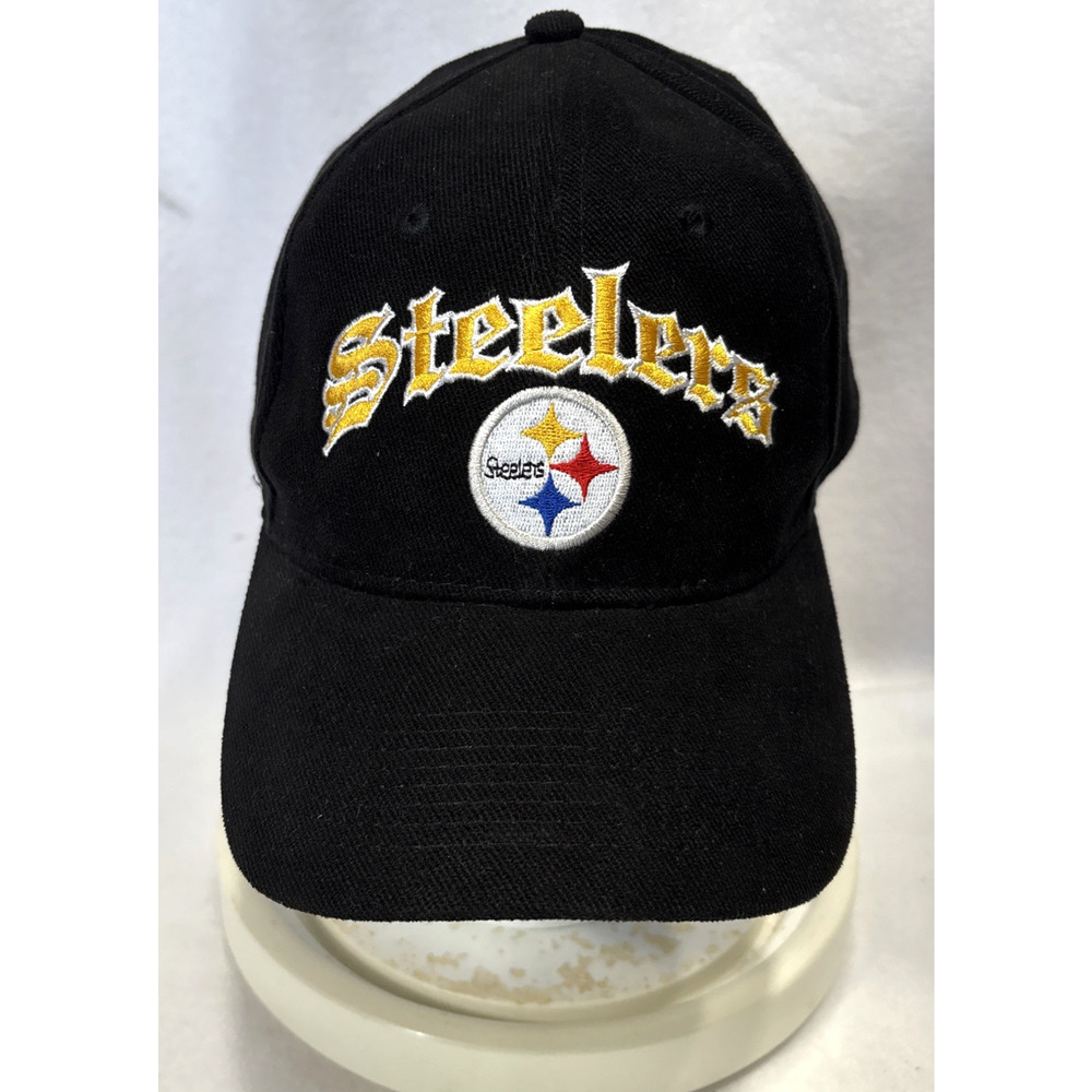 Vintage NFL Pittsburgh Steelers Drew Pearson Old English Hook Loop Cotton Black